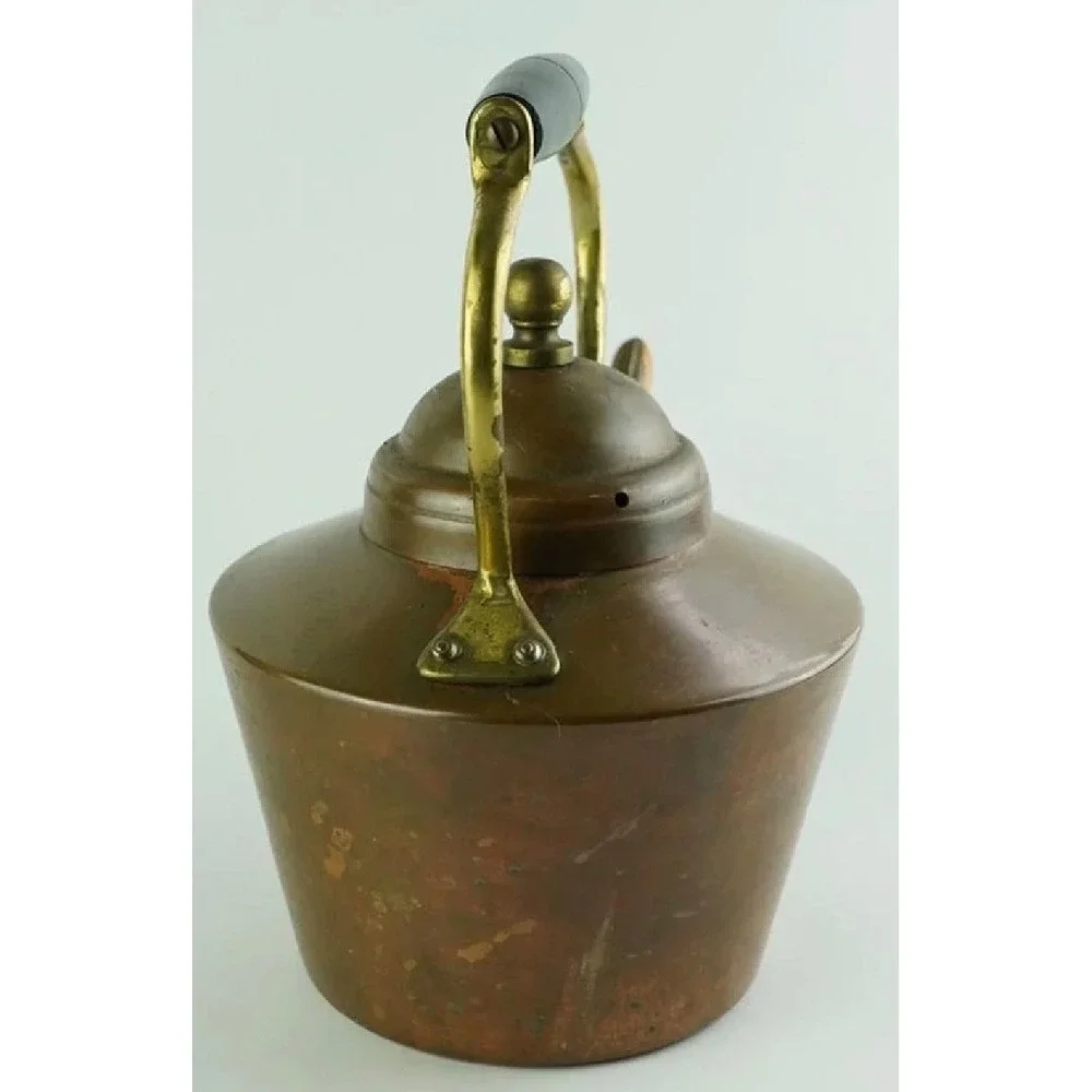 Copral Portugal Copper Tea Kettle Vintage Brass Handle Farmhouse Decor